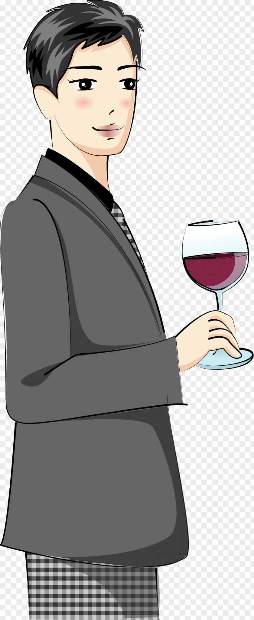 Fashion Business Man Red Wine Banquet Investor Investment PNG