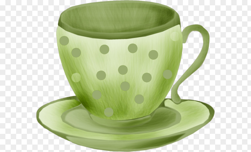 Cartoon Green Cup Coffee Teacup Mug PNG