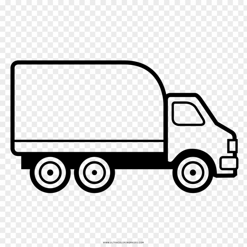 Delivery Truck Car Motor Vehicle Drawing Coloring Book PNG