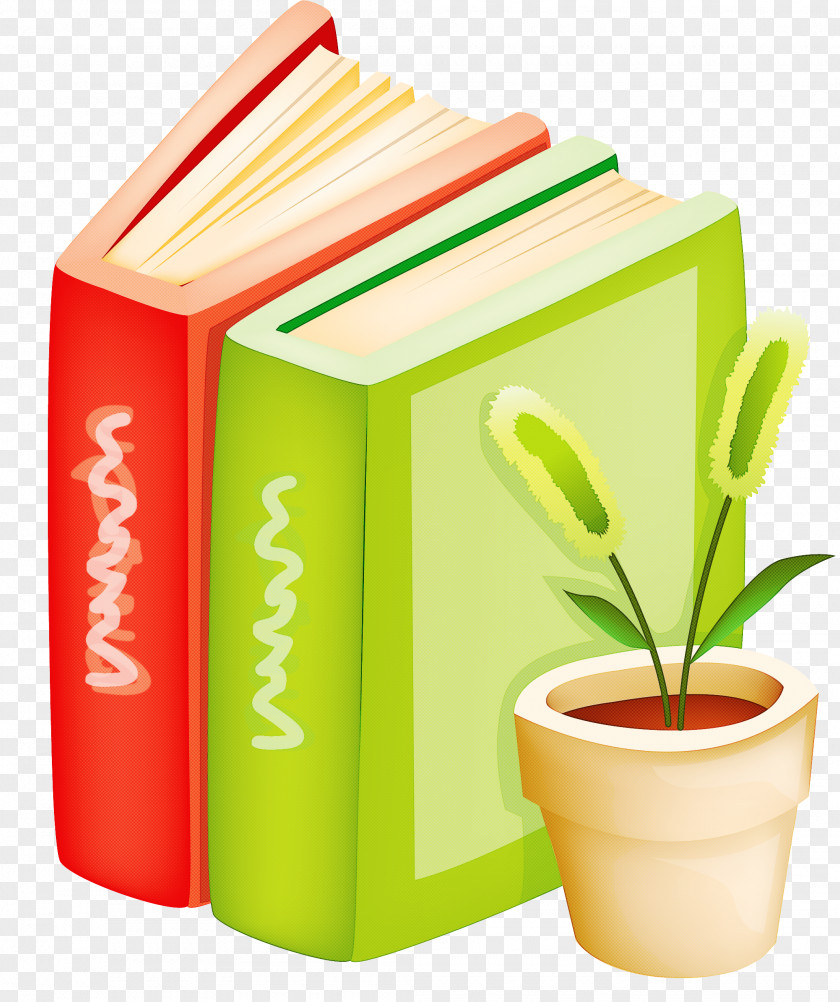Green Font Book Plant Flowerpot PNG