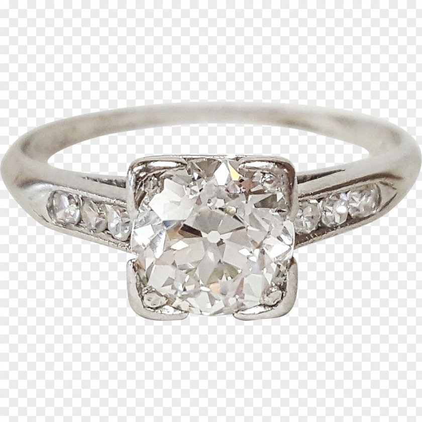 Hand Painted Diamond Ring Estate Jewelry Jewellery Wedding Ruby Lane PNG