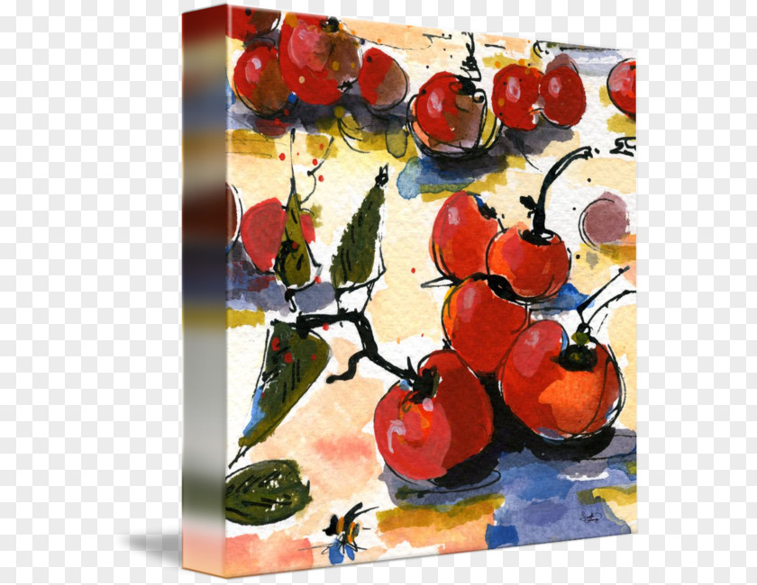 Watercolor Cherry Material Still Life Photography Painting Acrylic Paint PNG
