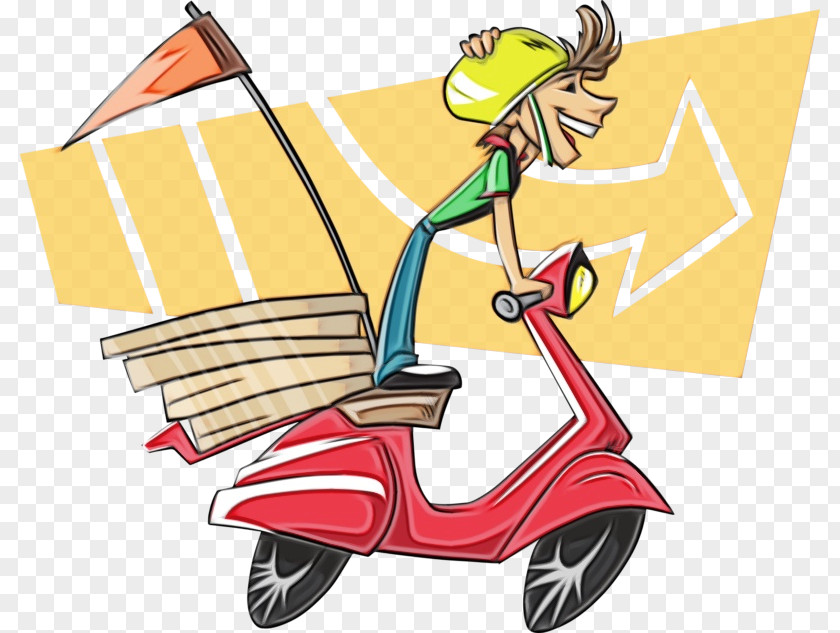 Riding Toy Scooter Pizza Background PNG
