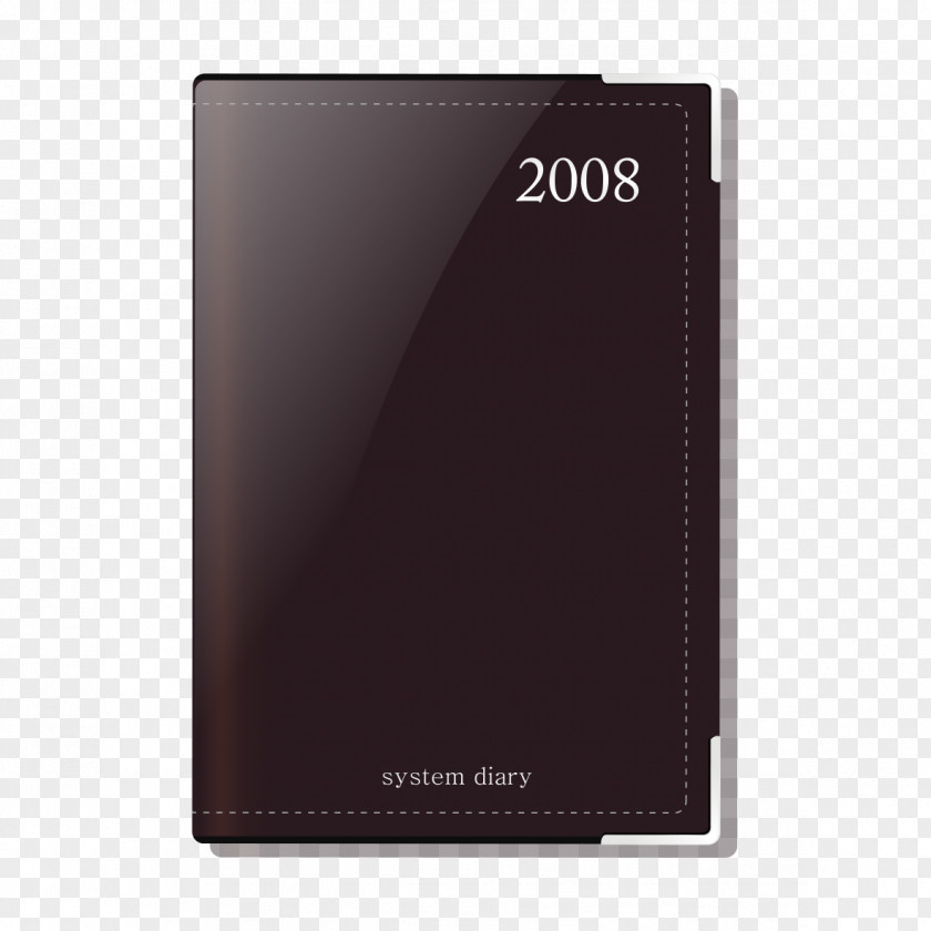 Black Notebook Pocketbook Of Leather Designer PNG