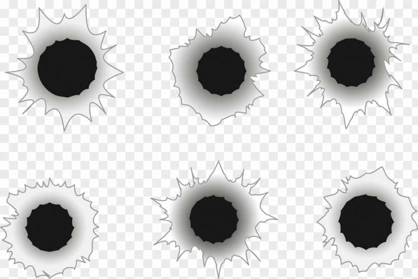 Bullet Holes Vector White Paper Clip Art PNG
