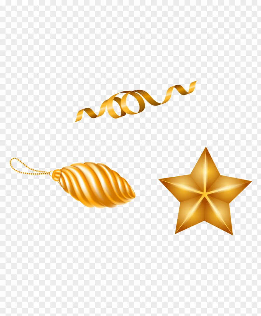 Christmas Day Decoration Image Golden Stars PNG
