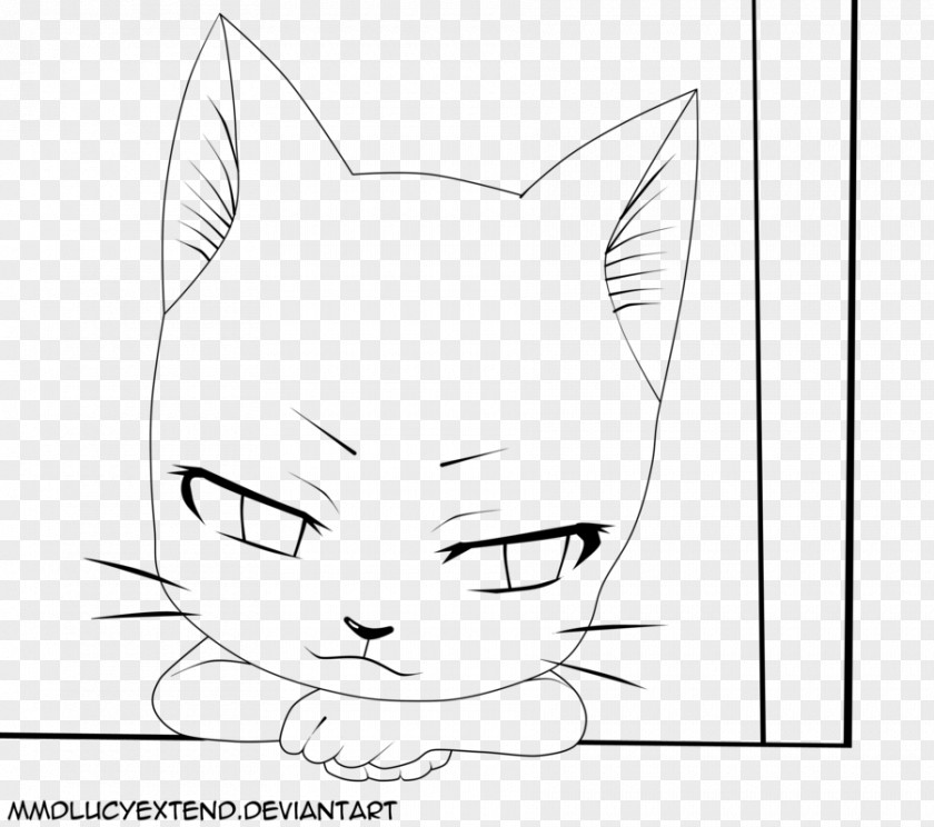 Kitten Line Art Whiskers Drawing Domestic Short-haired Cat PNG