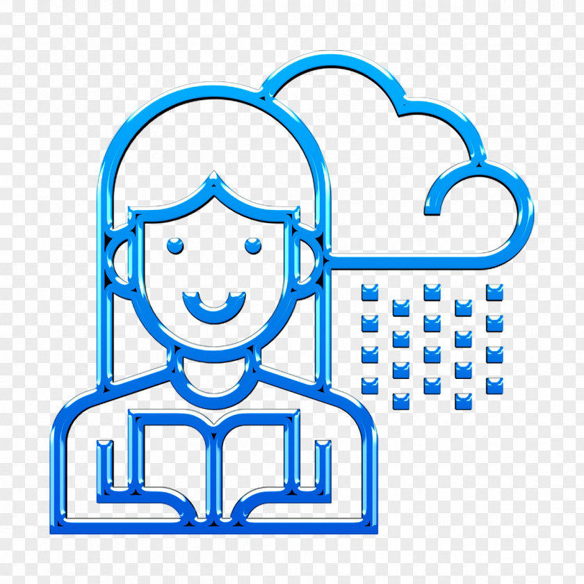 Line Art Weather Icon Announcer Broadcaster Newscaster PNG