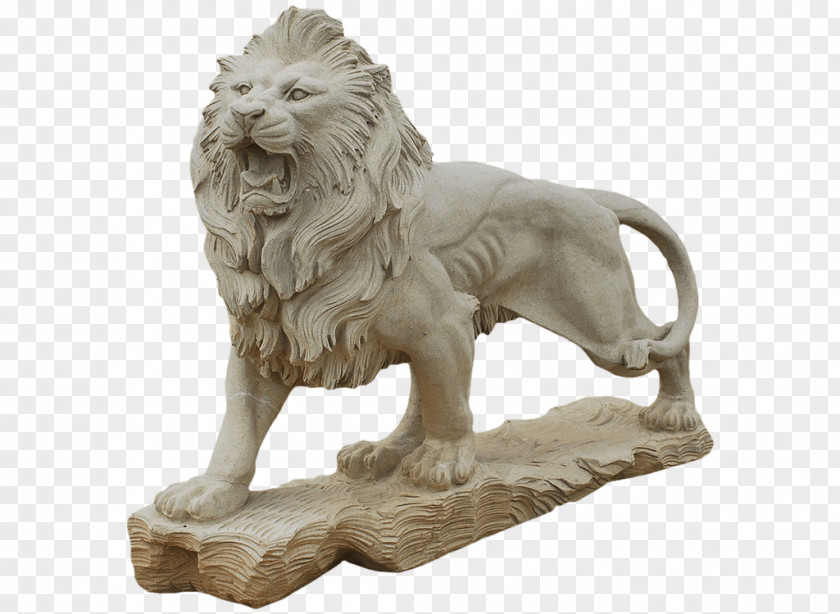 Lion Statue Sculpture Carving Figurine PNG