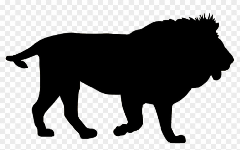 Strong White Lion Silhouette Clip Art PNG