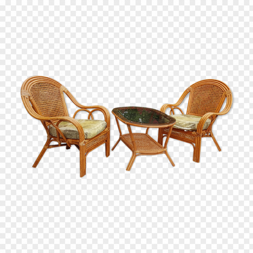 Table Wicker Chair Garden Family Room PNG