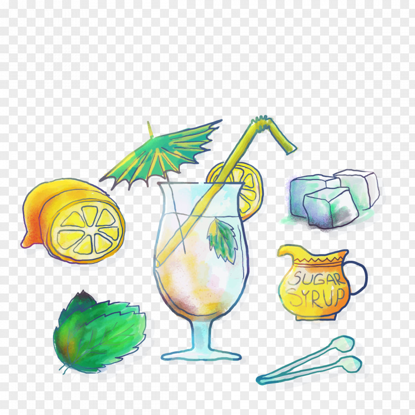 Vector Lemonade Illustration PNG