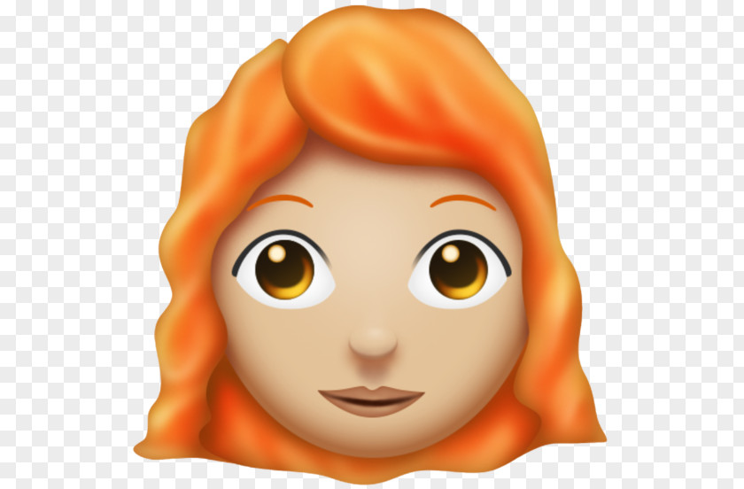 Simple Technology World Emoji Day Red Hair IPhone Unicode PNG
