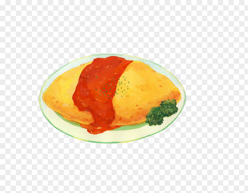 Fried Chicken Omurice Food Illustrator Vegetarian Cuisine Illustration PNG