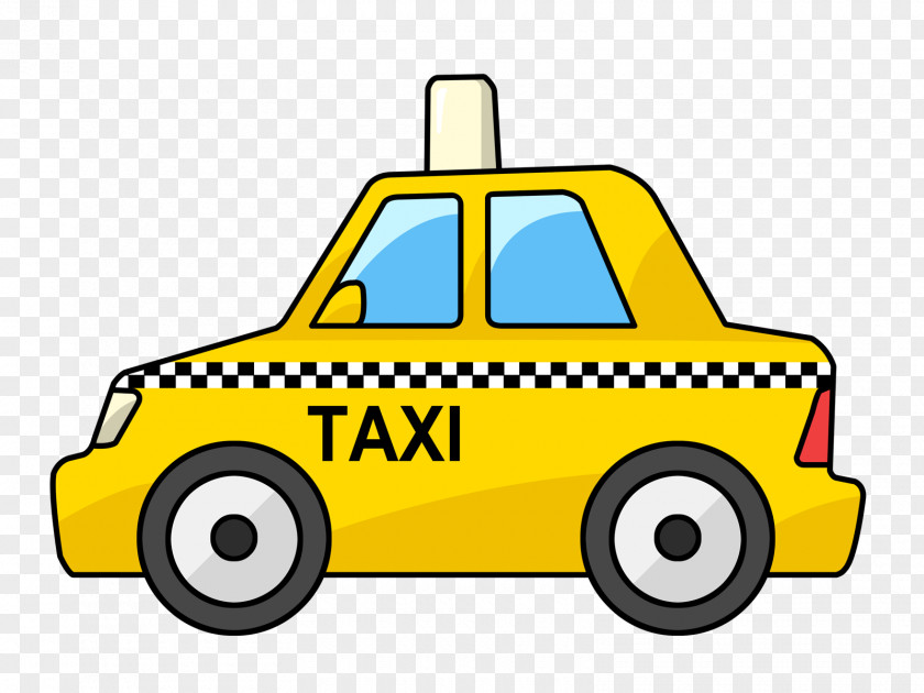 Taxi Cartoon Yellow Cab Clip Art PNG