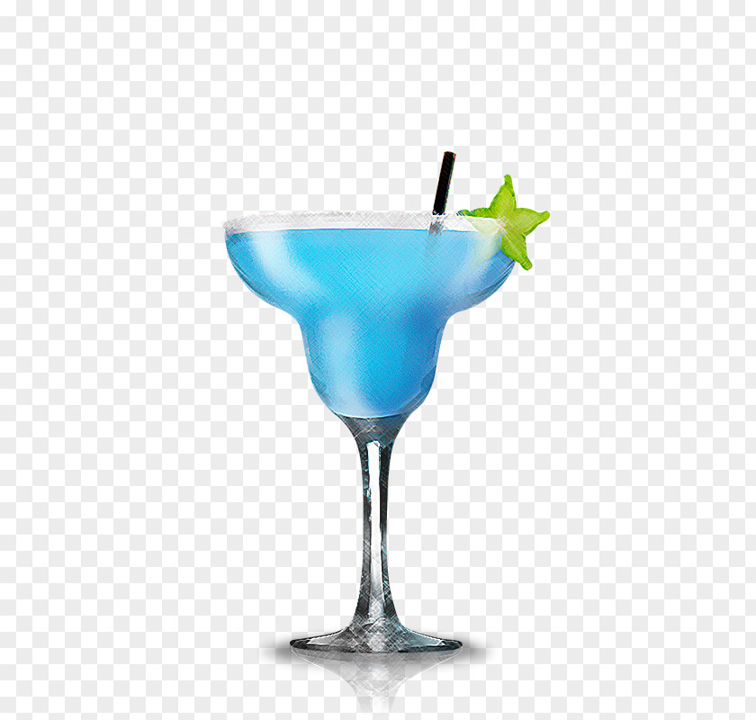Tropical Cocktail Blue Hawaii Margarita Martini Garnish PNG