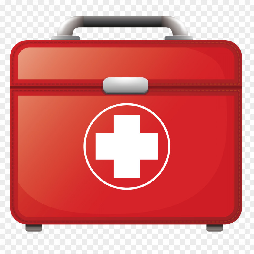 Vector Red First Aid Kit Stock Photography Euclidean Physician Illustration PNG