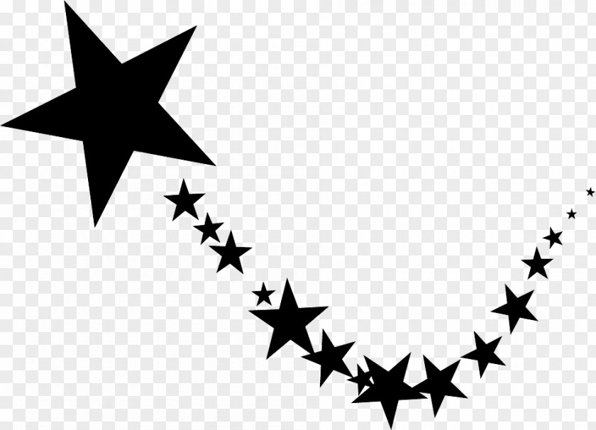 Blackandwhite Star Birthday Party Background PNG