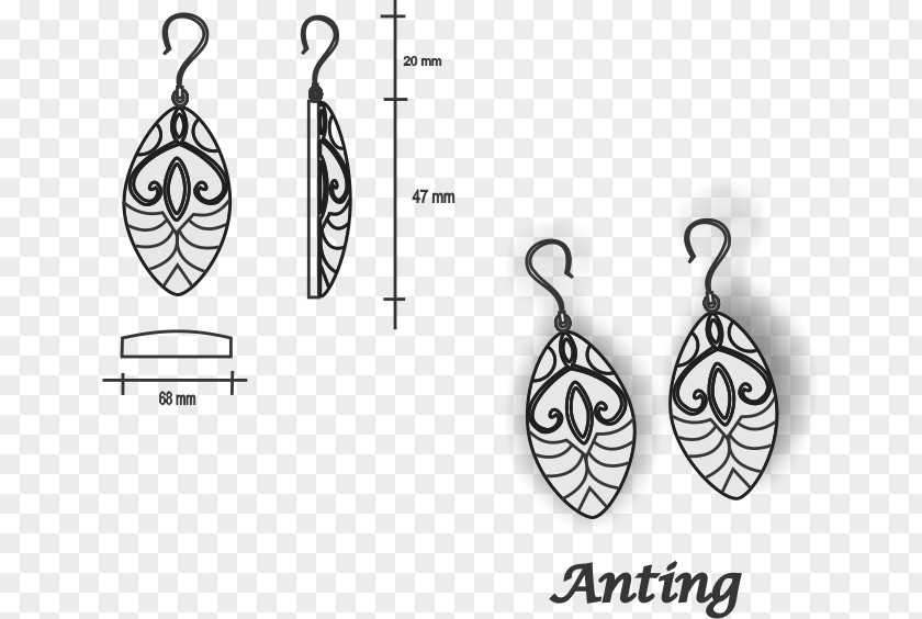 Langkah Batu Earring Jewellery Design Sketch Brooch PNG