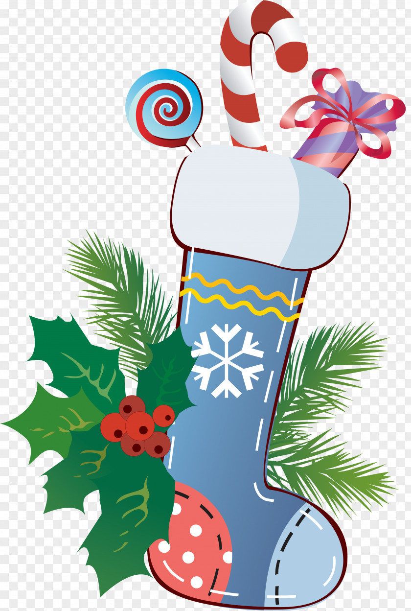 Lollipop Christmas Sock Gift Hosiery Clip Art PNG