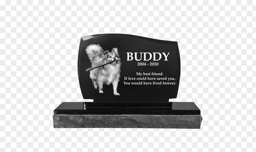 Dog Headstone Memorial Commemorative Plaque Urn PNG