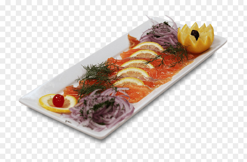 Onion Slices Sashimi Smoked Salmon Platter Restaurant Fish PNG