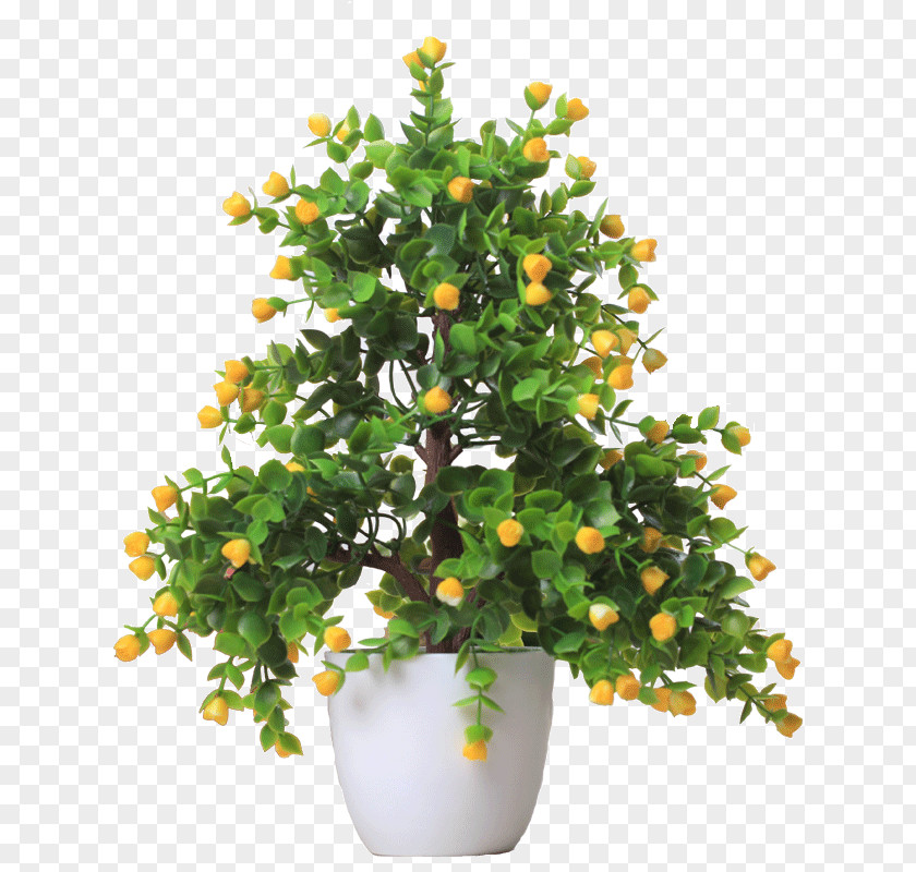Wholesale Artificial Greenery Christmas Day Tree Flowerpot Flower Ornament PNG