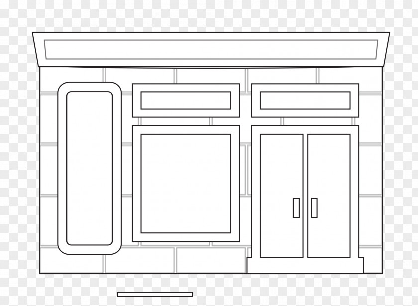Old Store Line Art Drawing Black And White Clip PNG