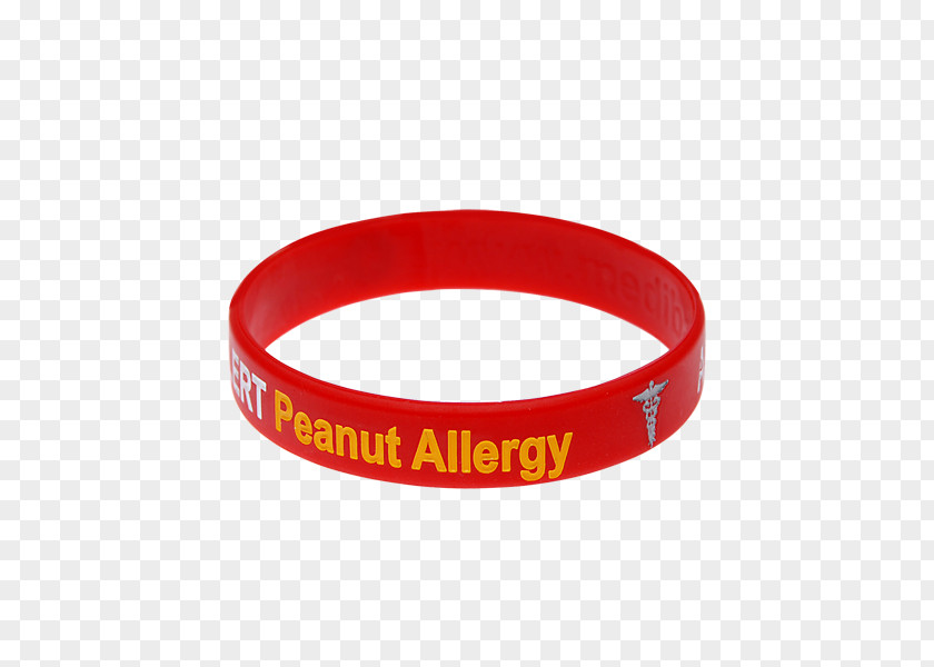 Peanut Allergy Wristband Bracelet Medical Identification Tags & Jewellery Silicone PNG