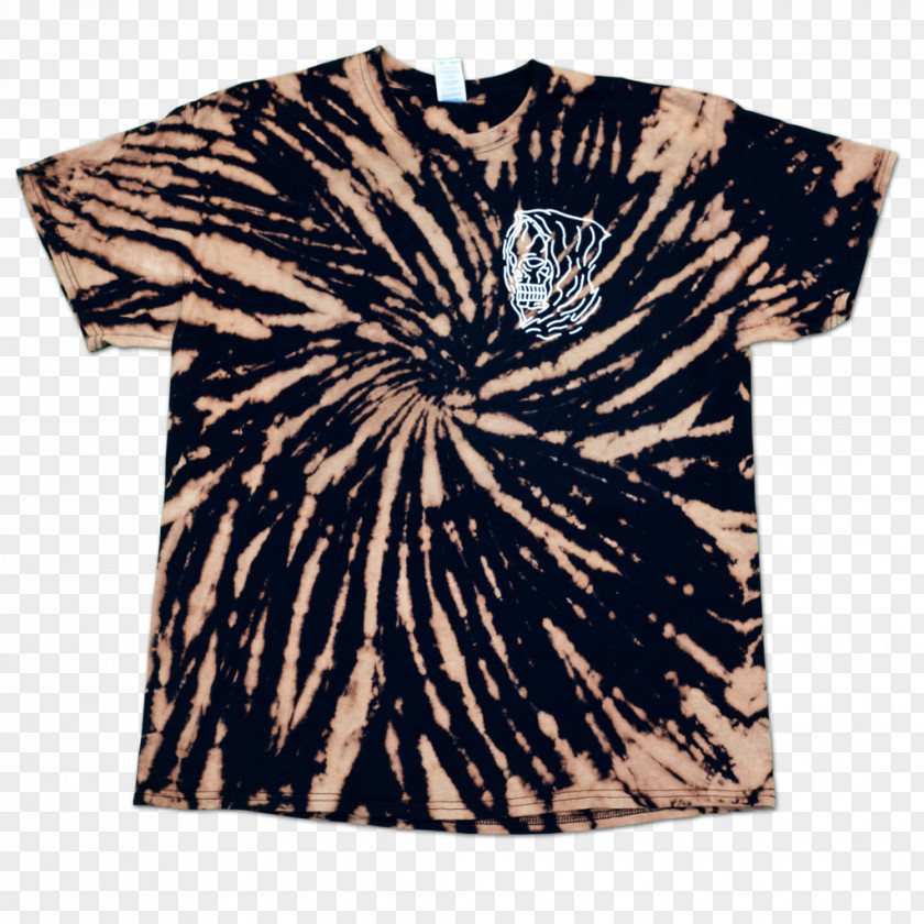 T-shirt Dye Neck Black M PNG