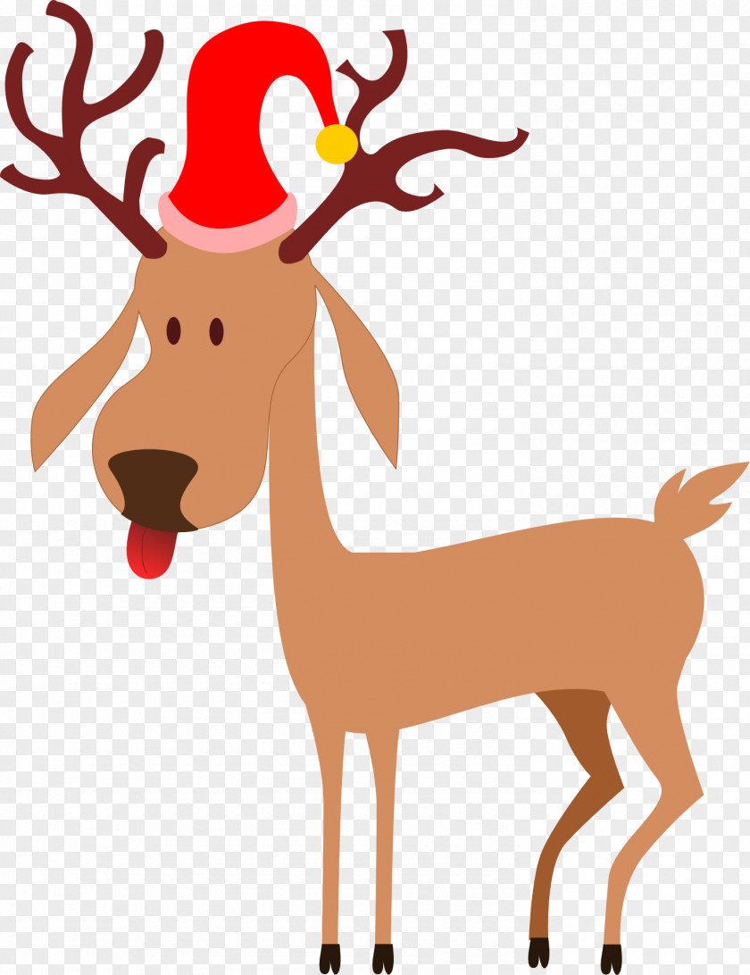 Antler Rudolph Reindeer Santa Claus Clip Art PNG