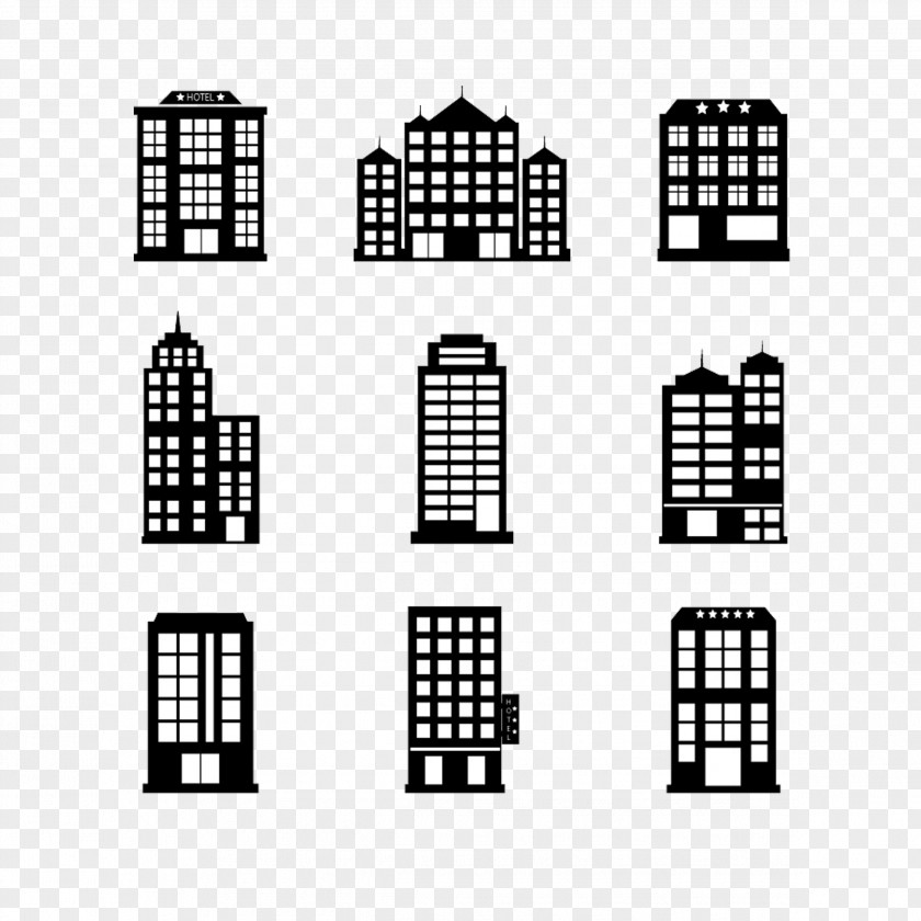 Fashion Hotel Building Silhouette PNG