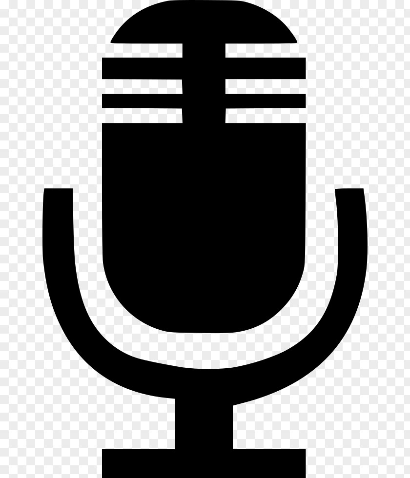 Microphone White Font PNG