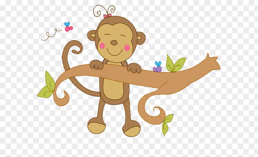 Swinging Cliparts Baby Monkeys Diaper Cuteness Clip Art PNG