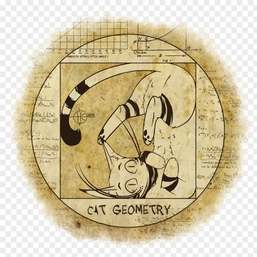 Vector Cat Science Geometry PNG