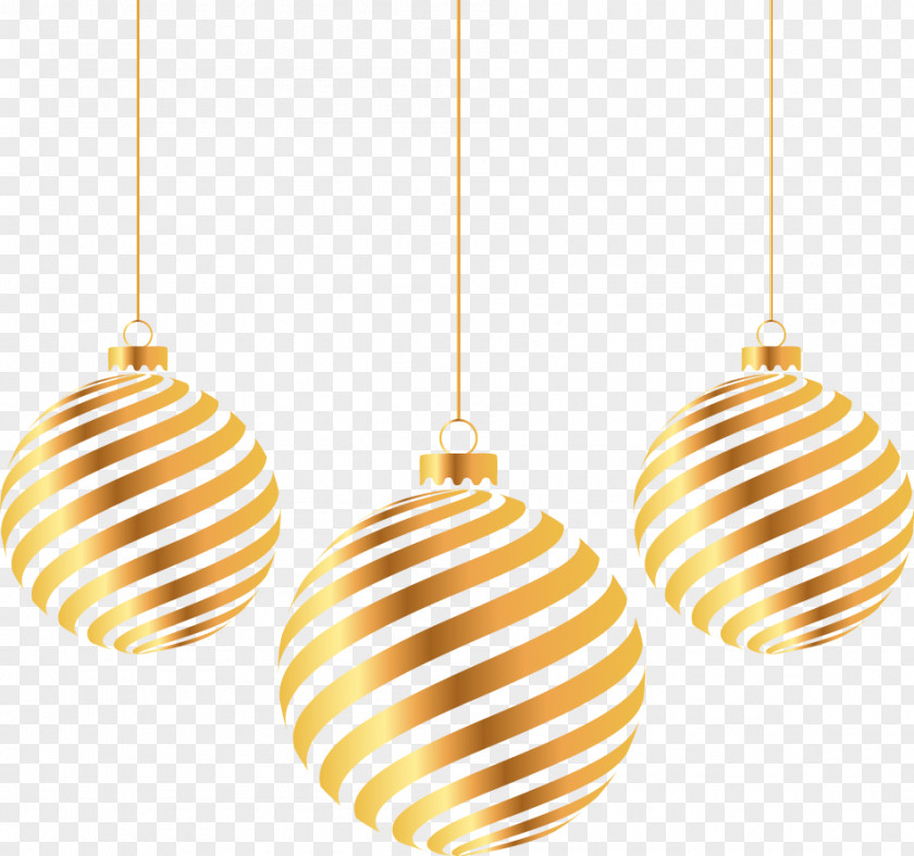 Christmas New Year Golden Ball Gold PNG