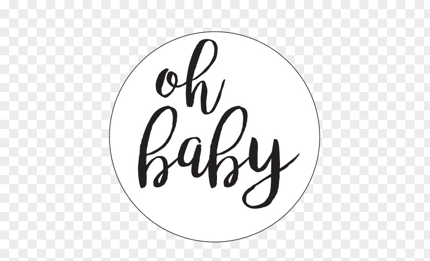 Oh Baby Shower Infant Black And White Gift PNG