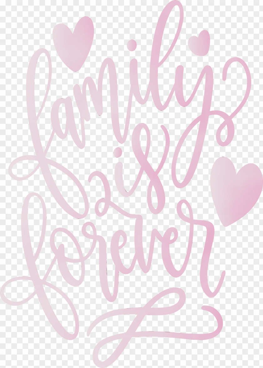 Pink Text Heart Font Love PNG