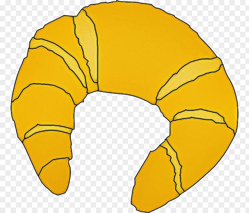 Yellow Small Bread Croissant PNG