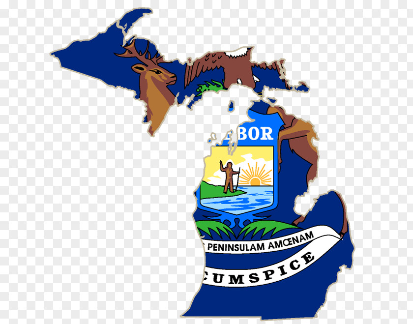 Flint Hills Jobs Flag Of Michigan Upper Peninsula Vector Graphics Stock Illustration Map PNG