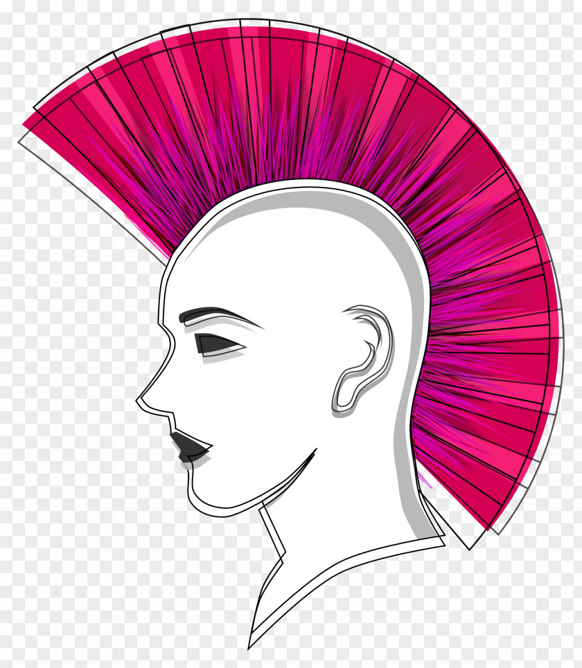 Mohawk Cliparts Punk Rock Hairstyle Clip Art PNG