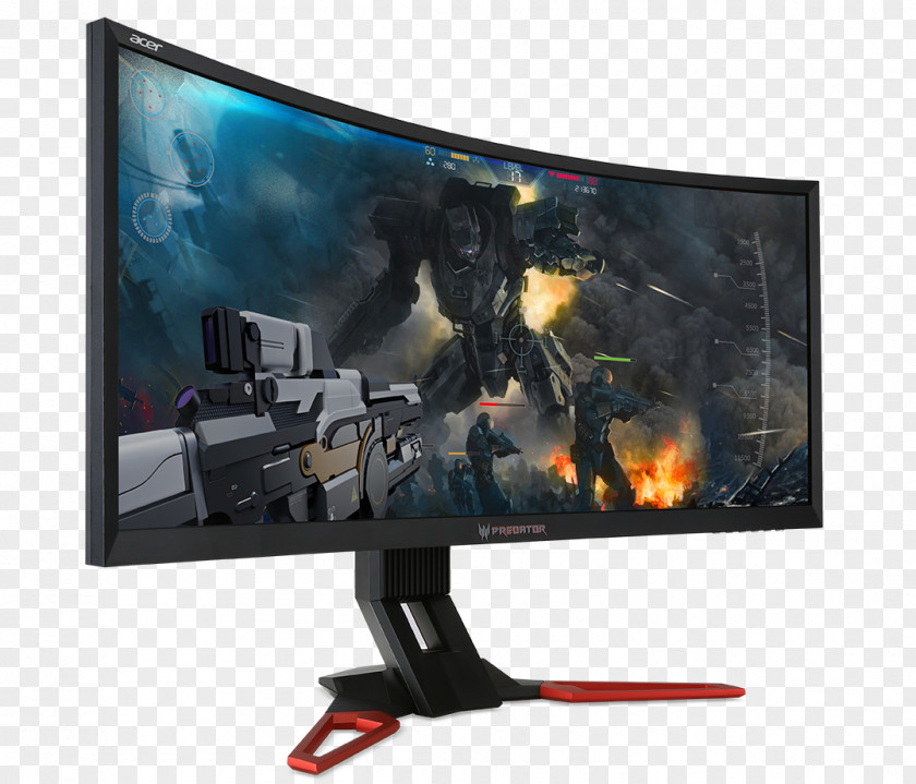 Monitors ACER Predator Z35P X34 Curved Gaming Monitor Computer Nvidia G-Sync 21:9 Aspect Ratio PNG