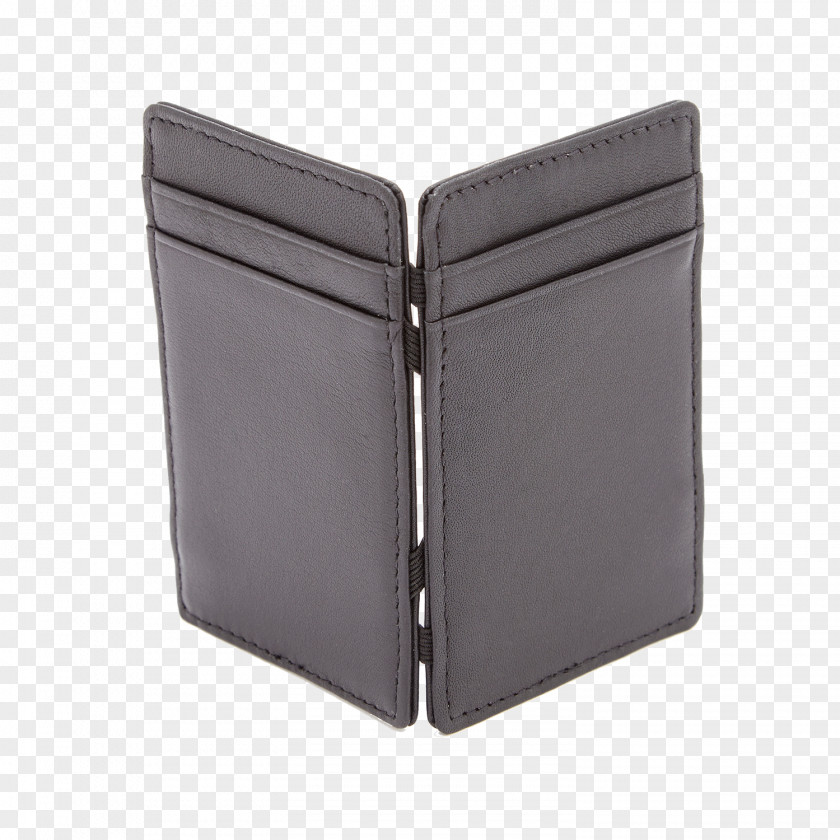 Genuine Leather Wallet Money Clip Bag Pocket PNG