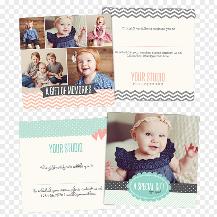 Gift Card Photography Photographer Template PNG