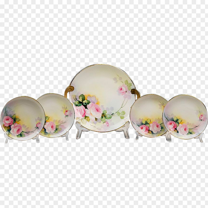 Hand-painted Cake Porcelain Plate Tableware PNG