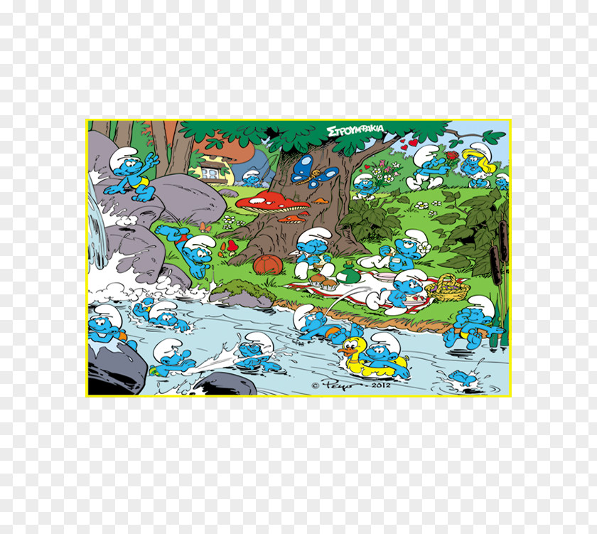 Taobao Decoration Materials Jigsaw Puzzles The Smurfs Toy Coloring Book PNG