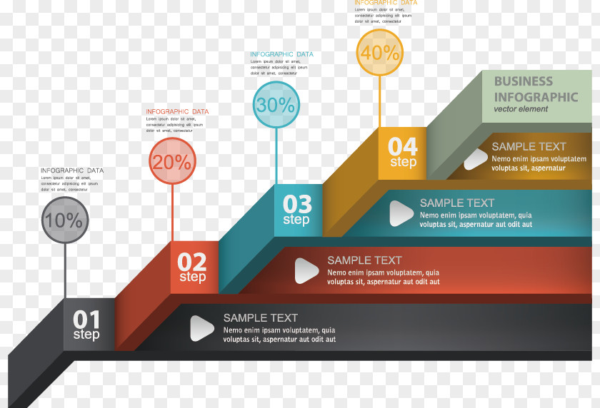 Vector Ladder Flowchart Infographic Diagram Illustration PNG