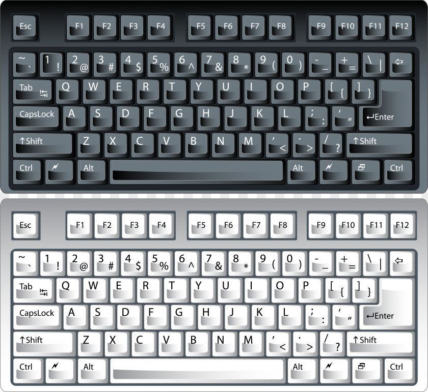 Beautifully Realistic Keyboard Computer Download Illustration PNG
