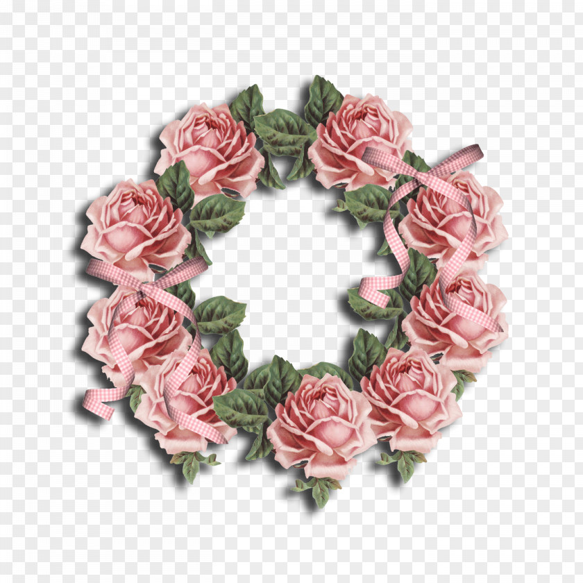 Flower Garden Roses Wreath Cut Flowers Floral Design PNG
