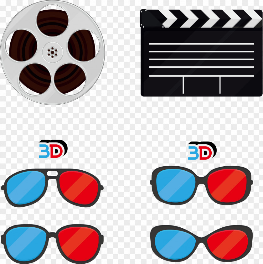 Cinema 3d Creative Decorative Effect Film Clapperboard Illustration PNG